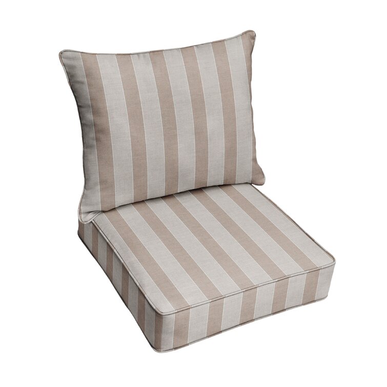 Striped Outdoor Lounge Chair Cushion Birch Lane